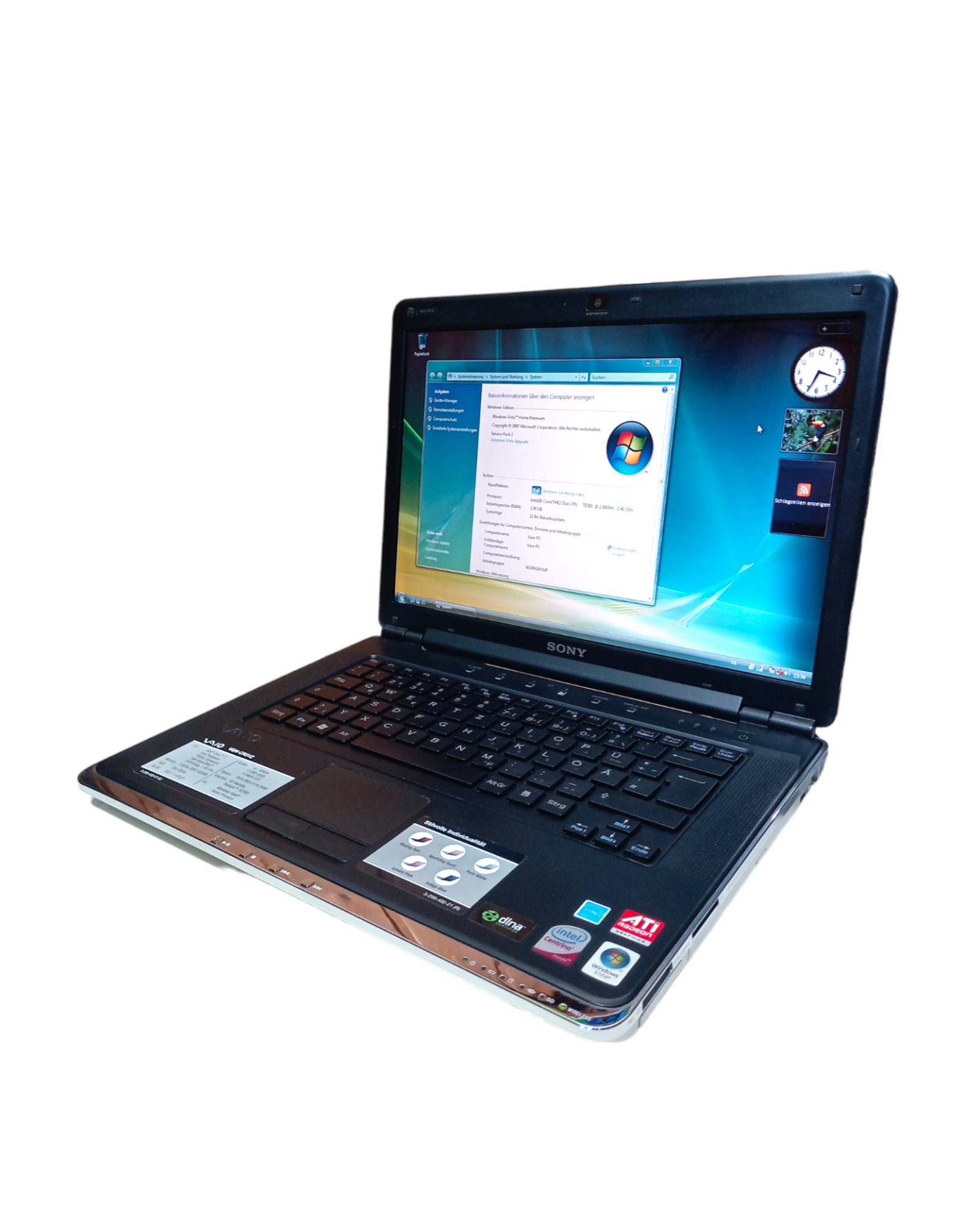 Laptop Vista Sony Vaio Windows Vista Laptop mit SSD