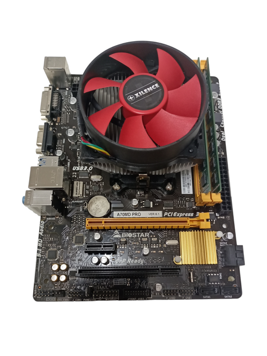 Biostar Mainboard FM2 Sockel, AMD A8-6500, 16GB Ram