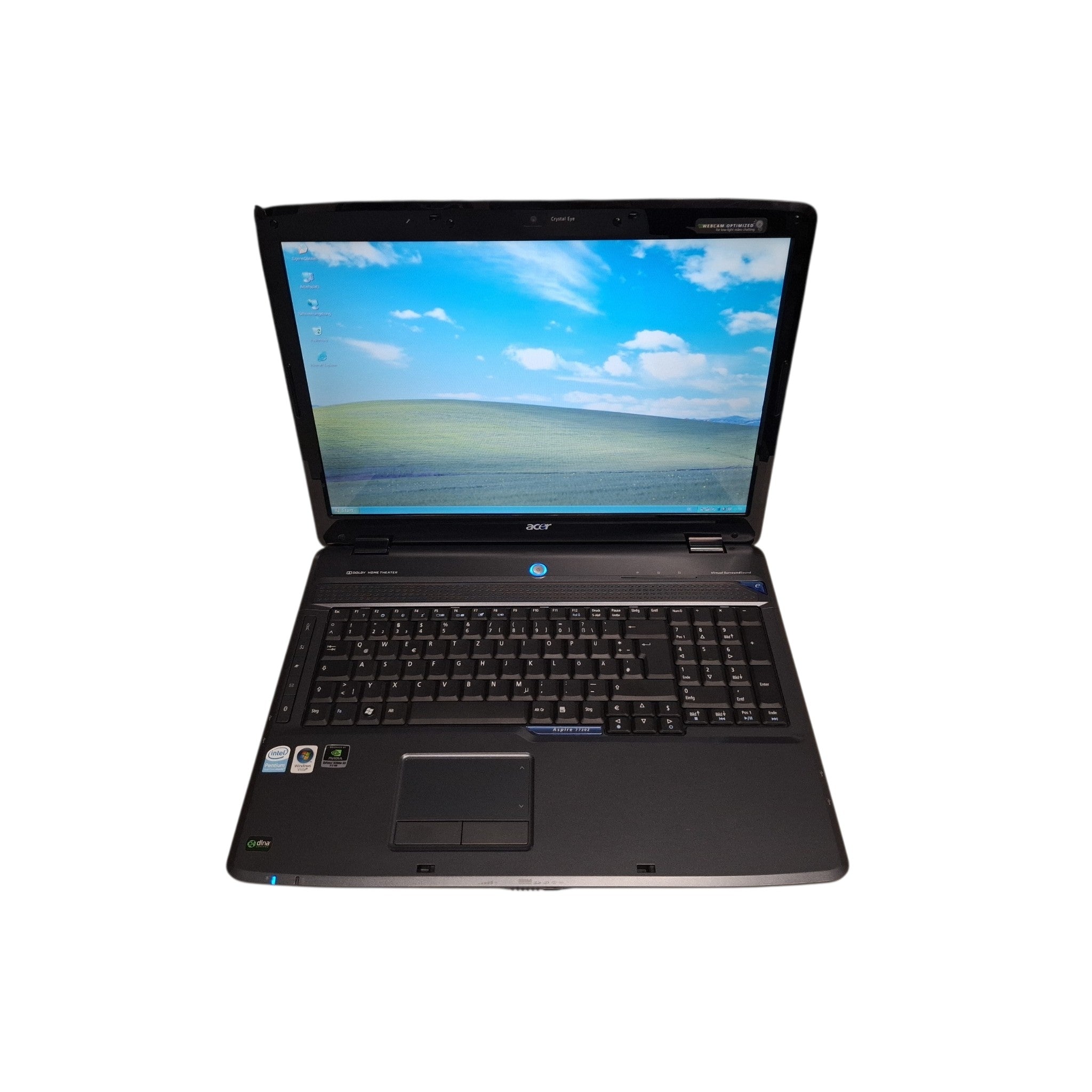 Retro Laptop Acer Aspire 7730ZG Pentium T3400 4 GB 250 GB SSD GeForce 9300M GS Win XP Pro