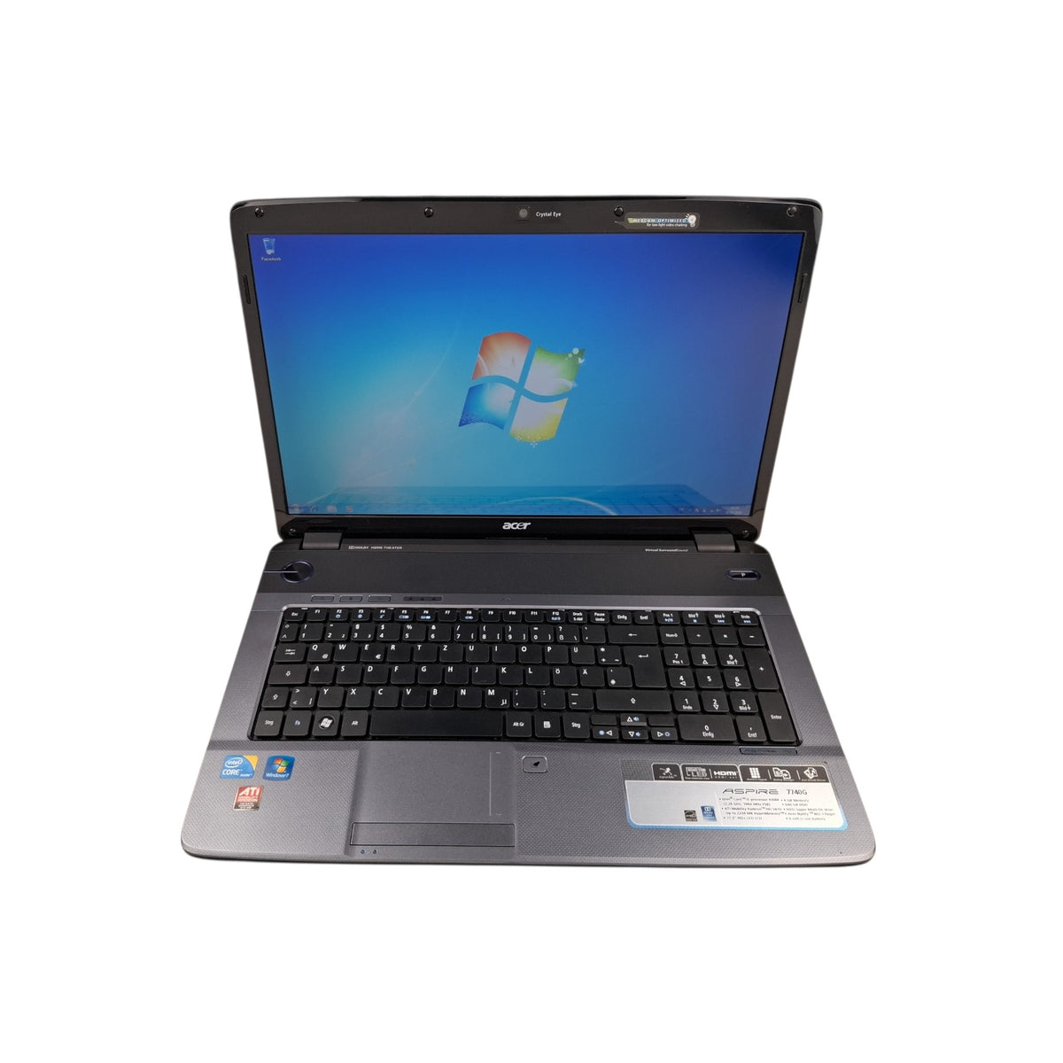 Retro Laptop 17 Zoll Acer Aspire 7740G Core i5 430M 4 GB 250 GB SSD Win 7 Home Premium