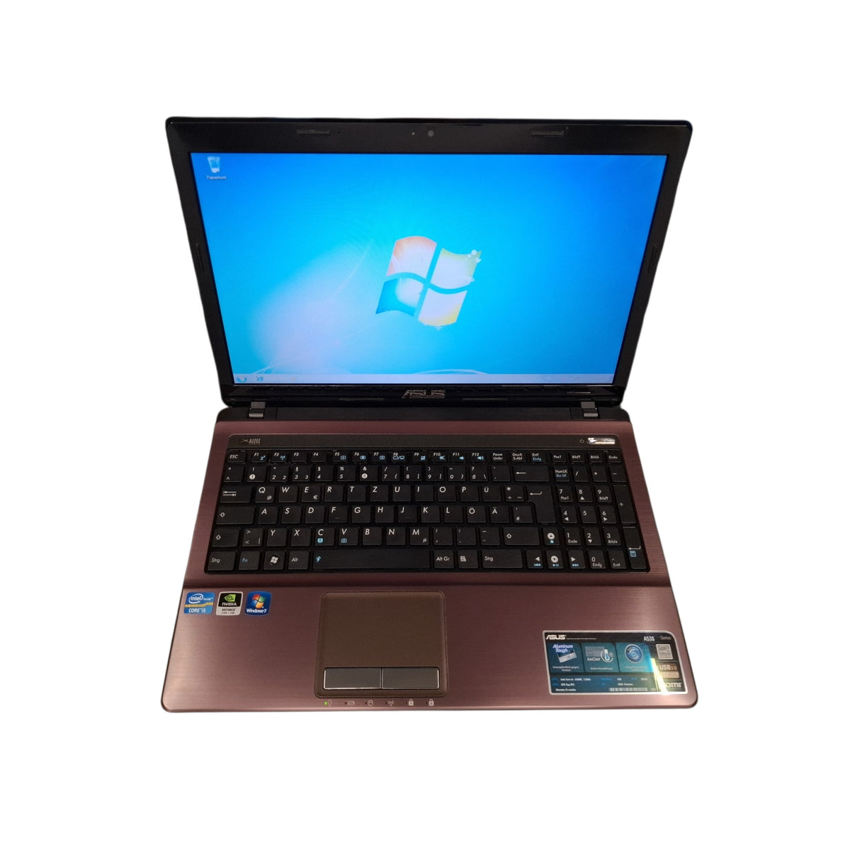 Retro Gaming Laptop ASUS A53S i5-2450M 4GB RAM 256GB SSD NVIDIA GeForce Windows 7