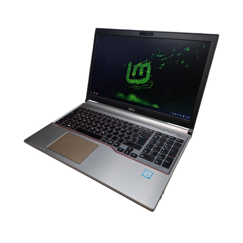 Laptop mit Linux Fujitsu Lifebook E756 i5-6200U DVD 12 GB DDR4 256 GB SSD Linux Mint