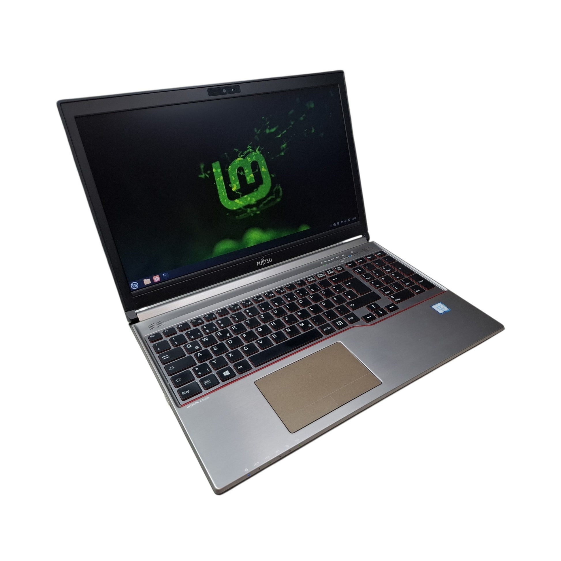 Laptop mit Linux Fujitsu Lifebook E756 i5-6200U DVD 12 GB DDR4 256 GB SSD Linux Mint