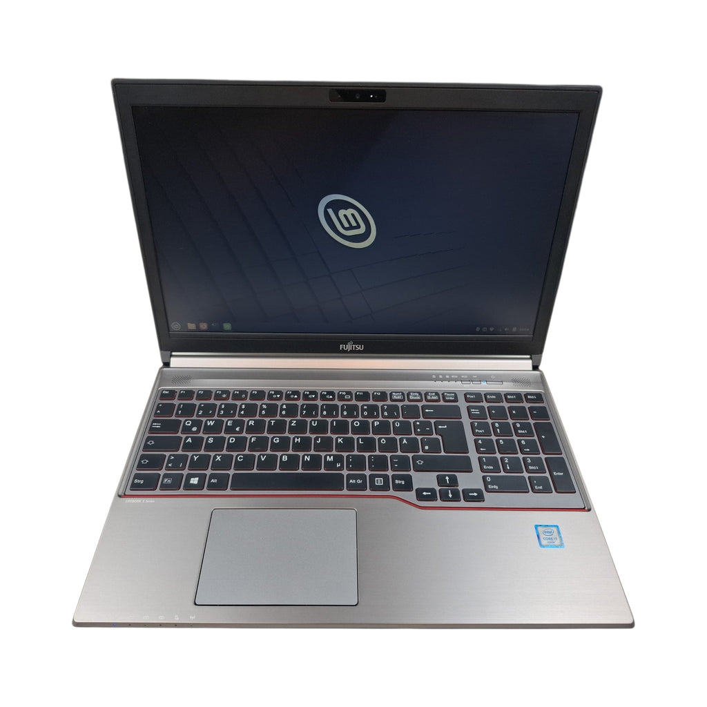 Linux Laptop mit DVD Fujitsu Lifebook E756 i7-6500U 16 GB DDR4 512 GB SSD Linux Mint
