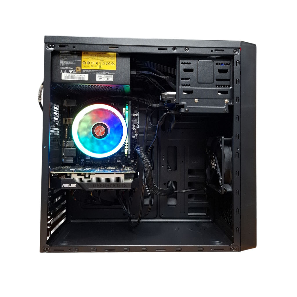Gaming PC AMD Ryzen 5 2600 16GB RAM 512GB SSD 1TB HDD GTX 1650 Windows 11 Pro