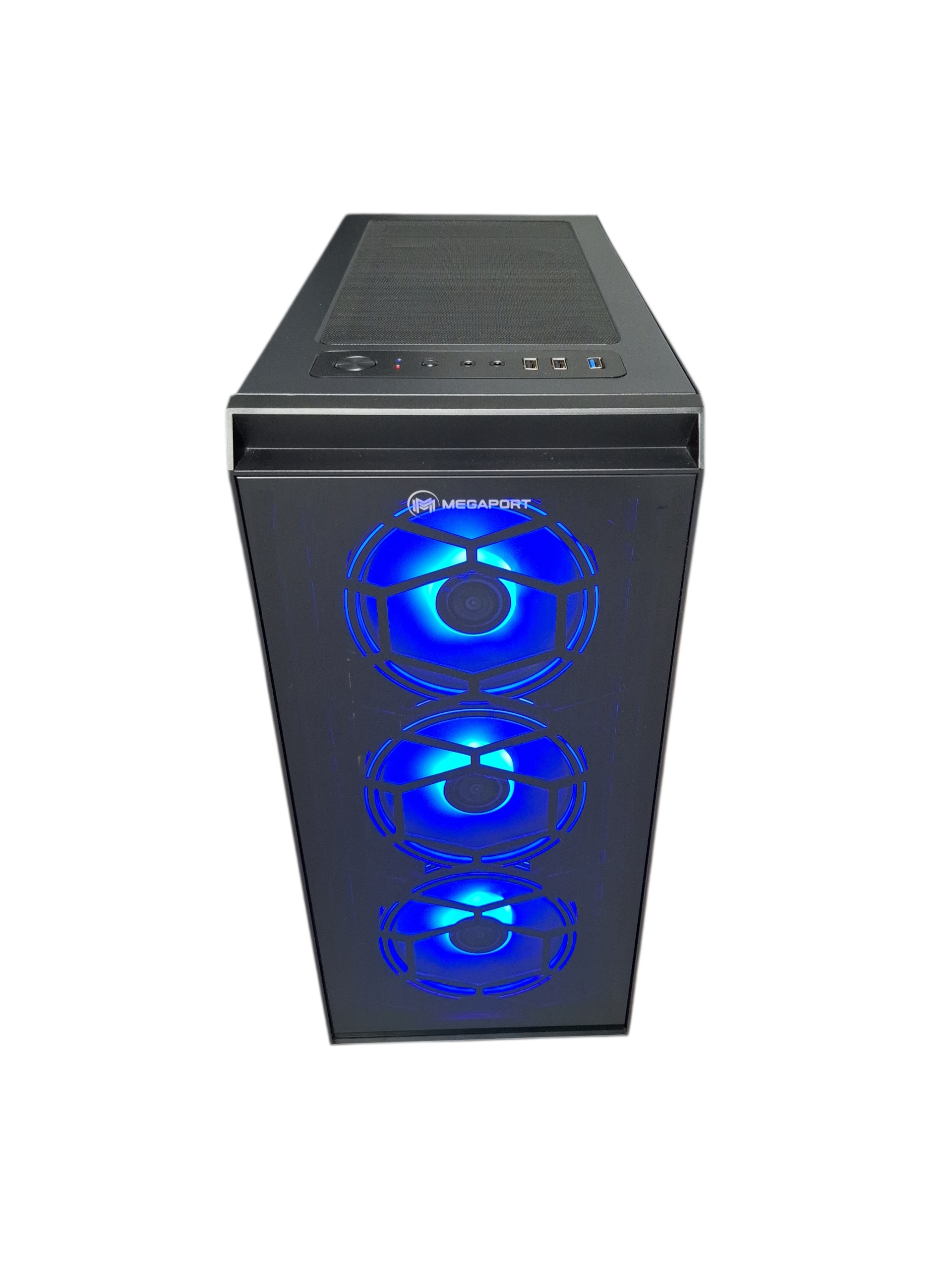 Gaming PC | AMD Ryzen 7 3700X | RTX 3070 ROG 8GB | 16GB RAM | 2.5TB Speicher | Win 11 Pro | Blaues LED-Design
