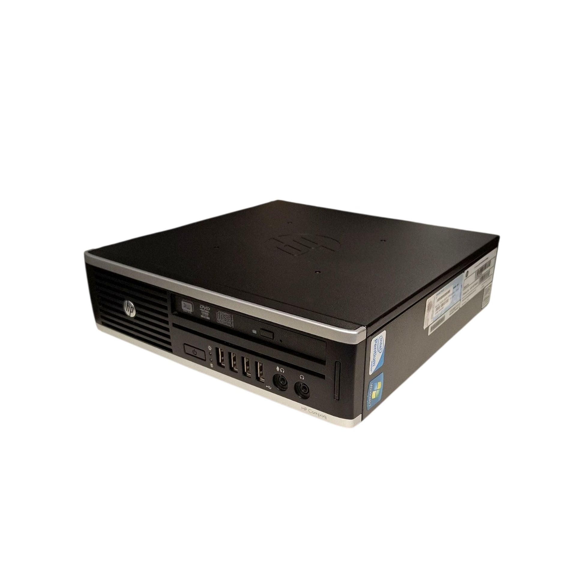 Retro PC HP Compaq 8200 Elite Ultra-Slim Pentium G630 4GB RAM 500GB Windows 7 Pro 32Bit