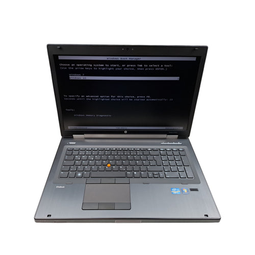 Retro Laptop 17 Zoll Win 7 Win 10 HP EliteBook 8760w Mobile Workstation i5-2540M 16 GB Dual-Boot DVD