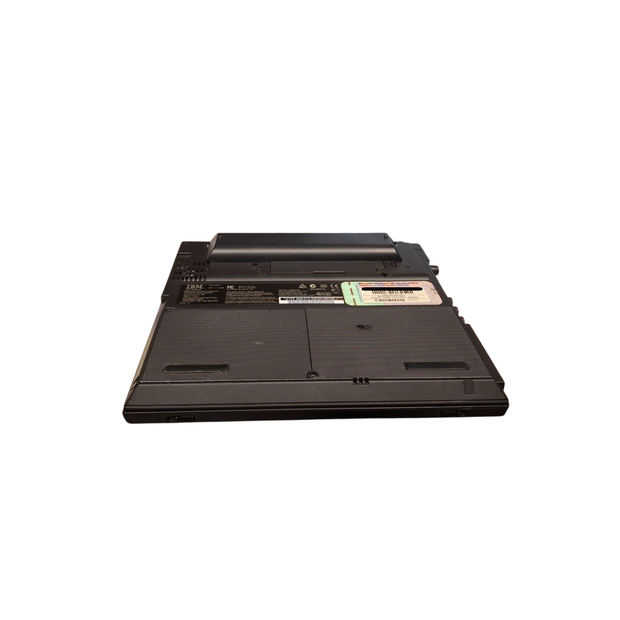 Win 98 Retro Laptop IBM ThinkPad 240X Pentium 3 500MHz 192MB RAM 32GB SSD Windows 98