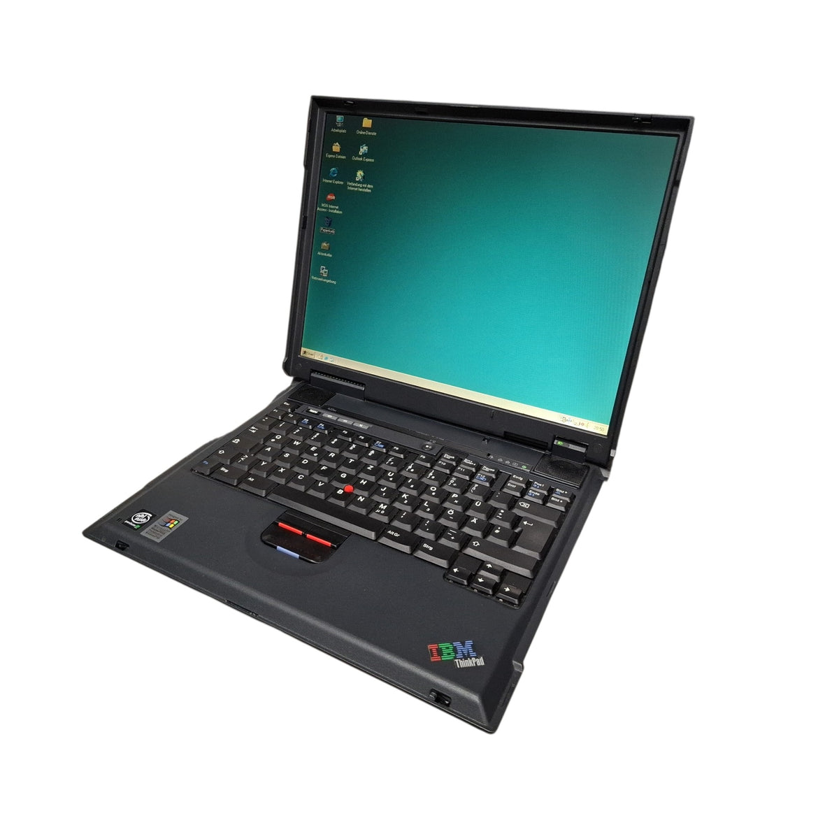 Retro Laptop Win 98 IBM ThinkPad A22m 15" PIII 850MHz 256MB RAM 20GB HDD Windows 98