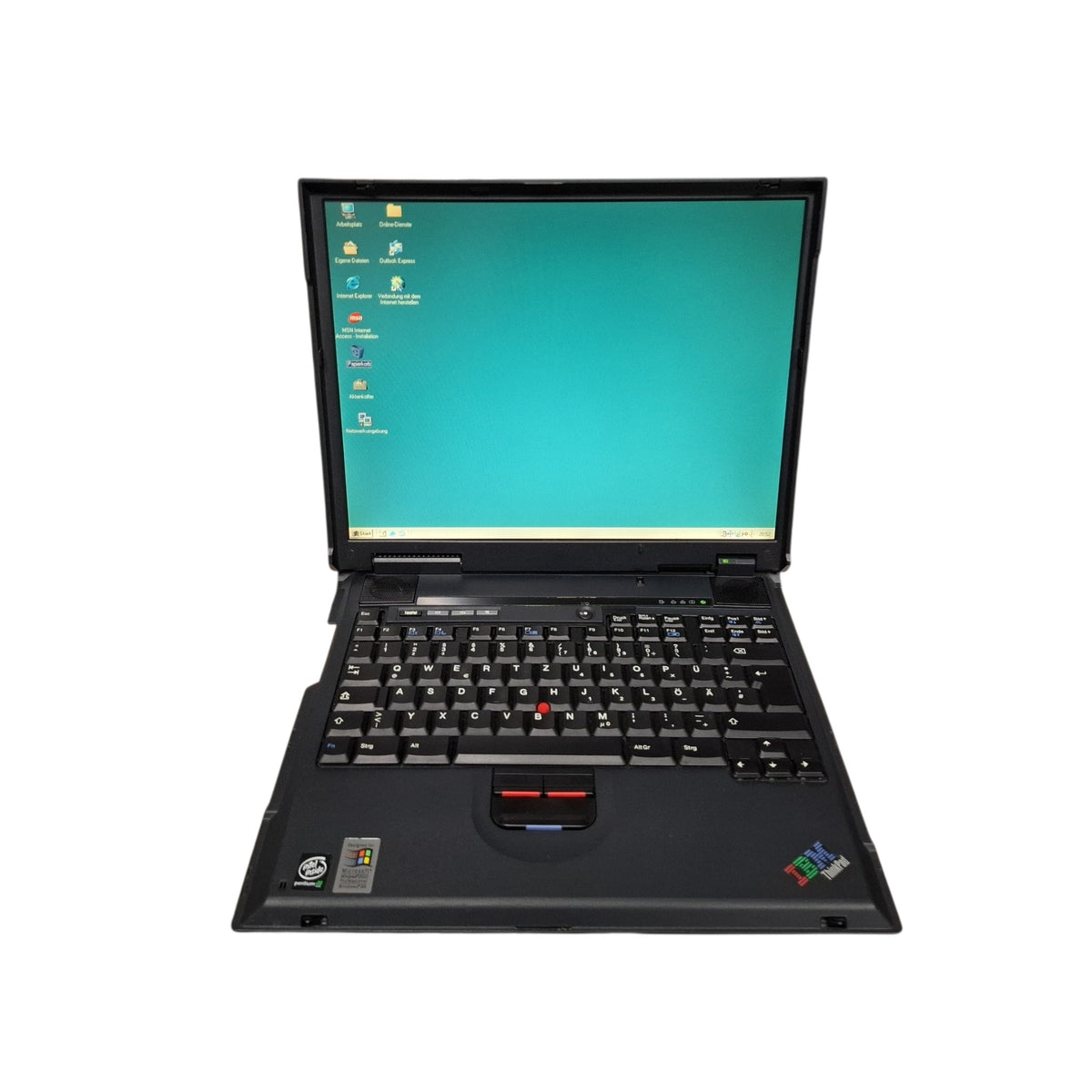Retro Laptop Win 98 IBM ThinkPad A22m 15" PIII 850MHz 256MB RAM 20GB HDD Windows 98