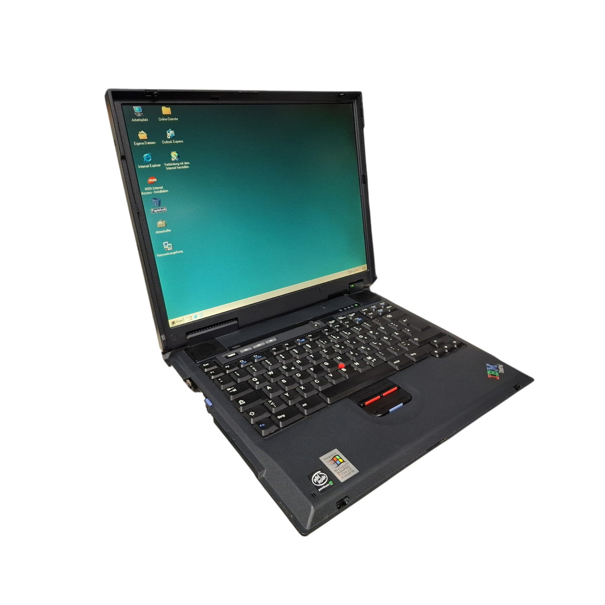 Retro Laptop Win 98 IBM ThinkPad A22m 15" PIII 850MHz 256MB RAM 20GB HDD Windows 98