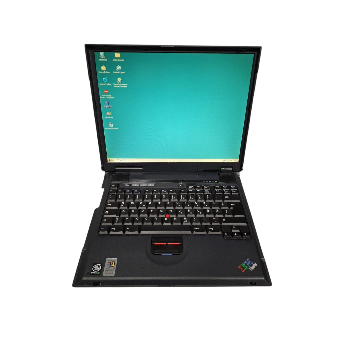 Retro Laptop Win 98 IBM ThinkPad A22m 15" PIII 850MHz 256MB RAM 20GB HDD Windows 98