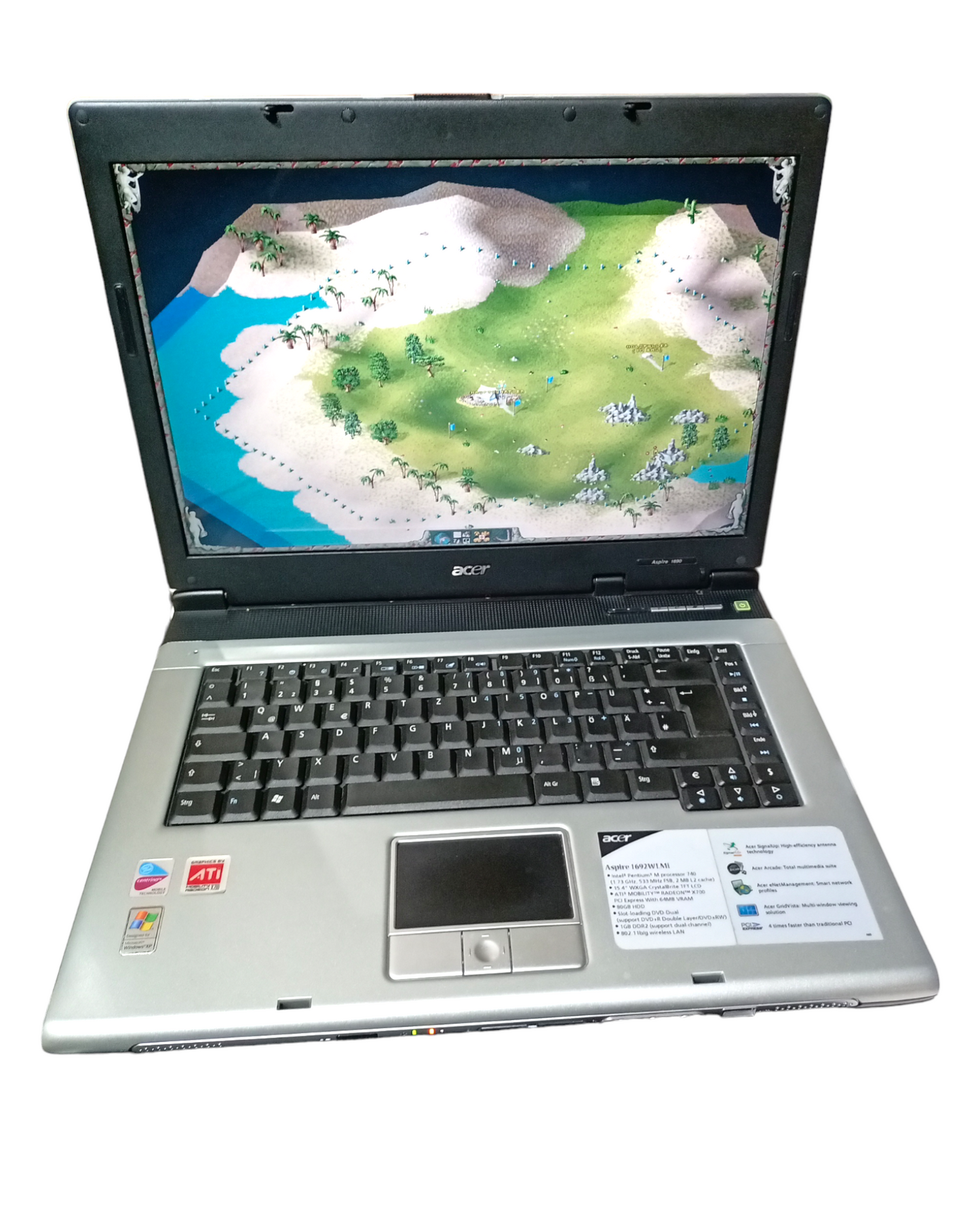 Acer Windows XP Laptop mit 3 Spiele