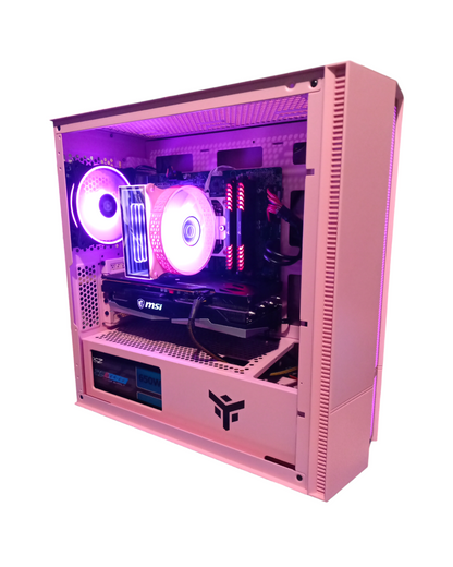 Gaming Pc in Pink mit RX 6650 XT und i5 10600 M2 NVMe