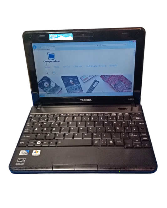 Laptop Toshiba NB510 Mini Win 7 32Bit 10 Zoll refurbished