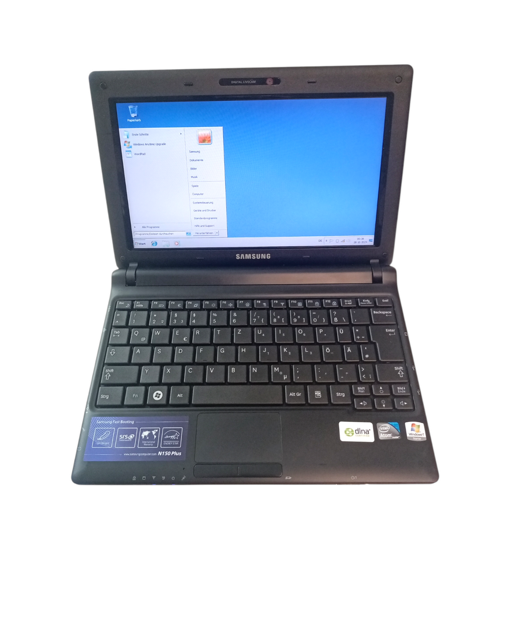 Retro Laptop Win 7 Samsung N150 Plus Windows 7 32bit  refurbished