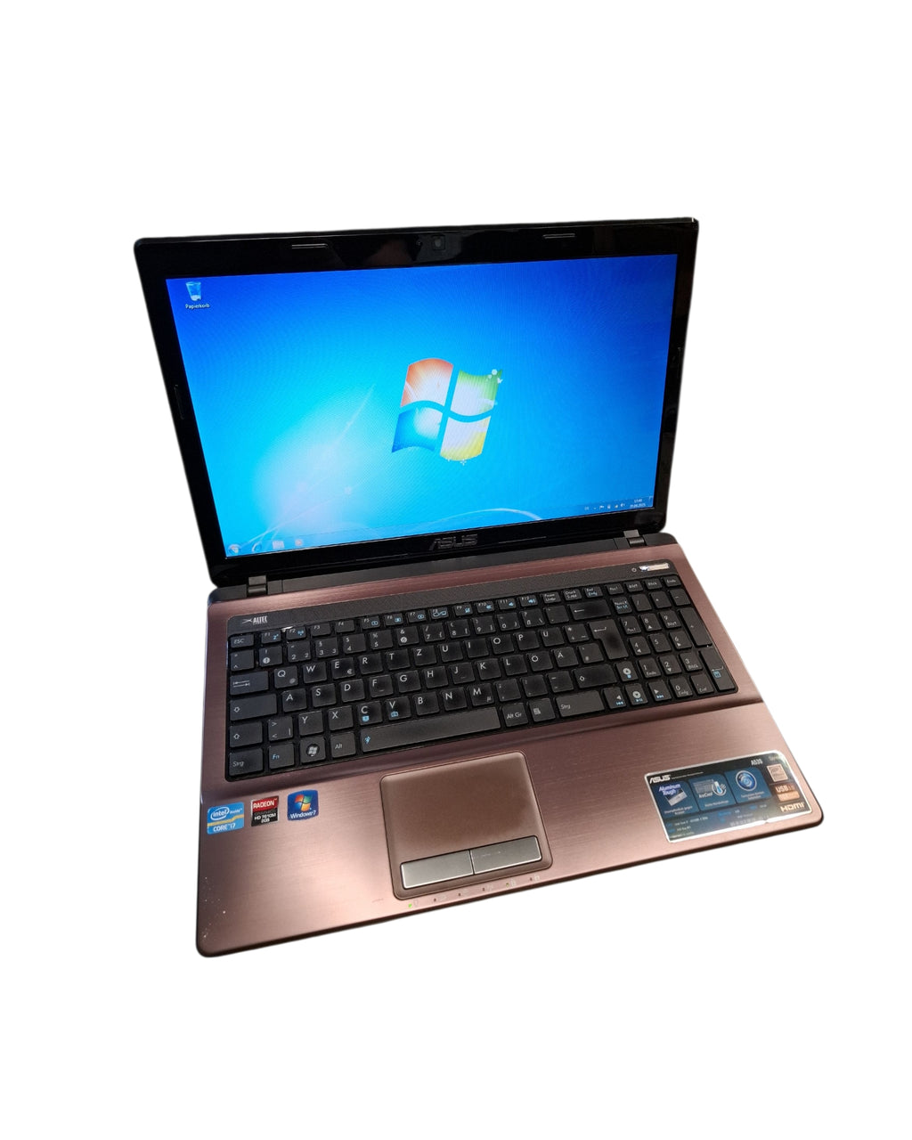 Windows 7 Laptop Retro Gaming Asus A53S Core I7 SSD 2GB Grafik