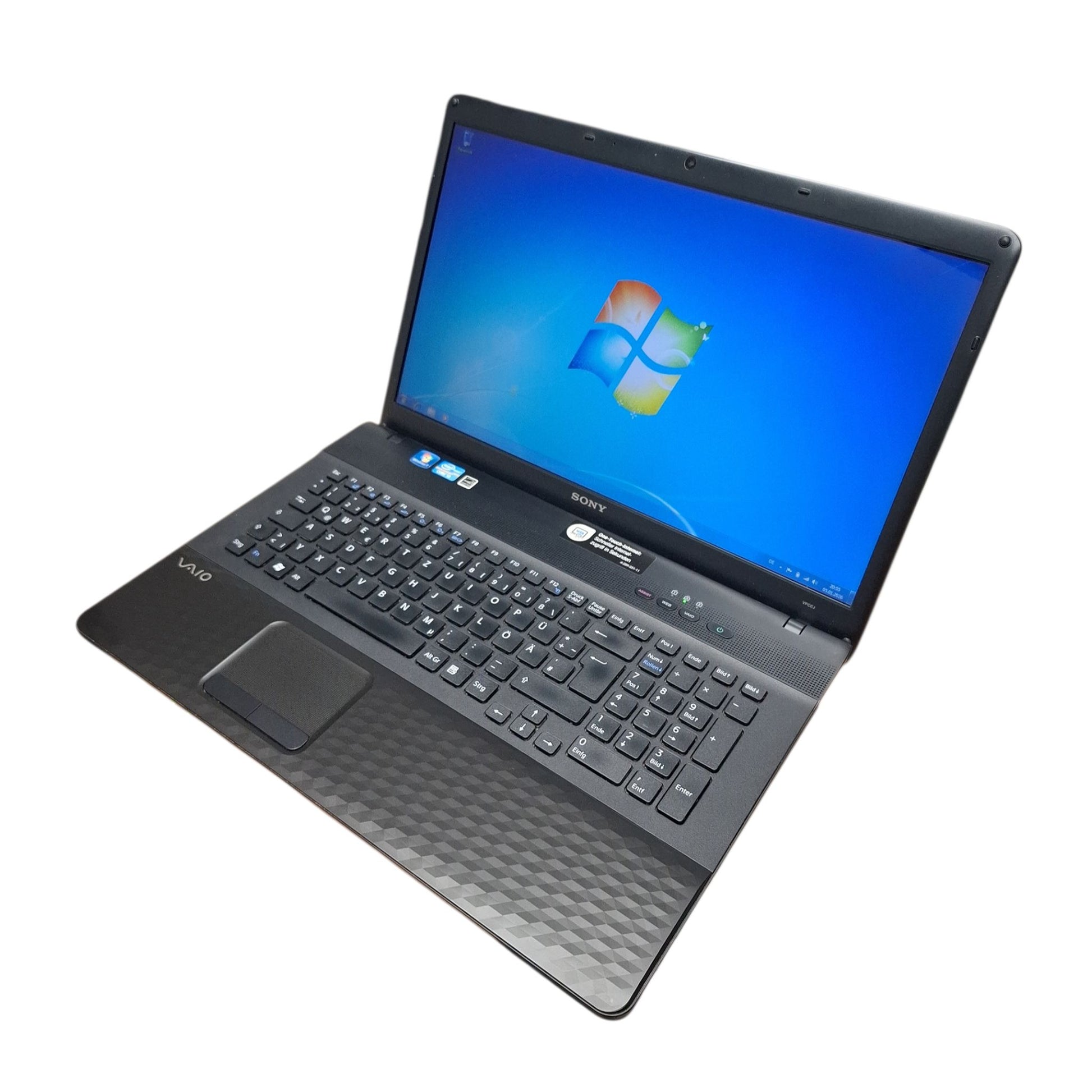 Retro Laptop Sony Vaio VPCEJ 17,3 Zoll i3 4GB RAM 256GB SSD DVD Windows 7 32Bit